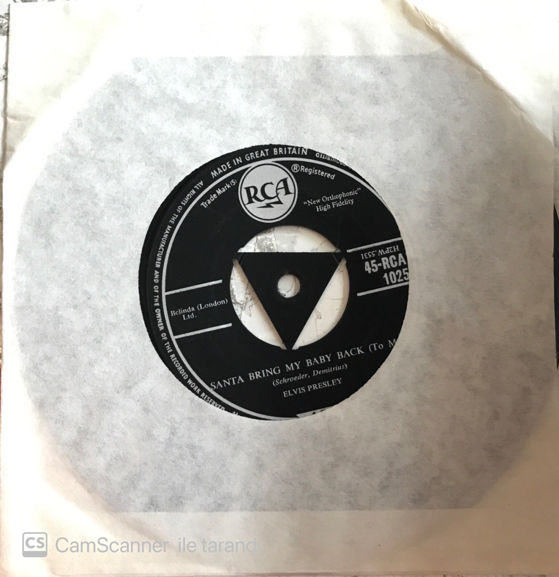 Elvis Presley - Santa Bring My Baby Back (To Me) 45lik