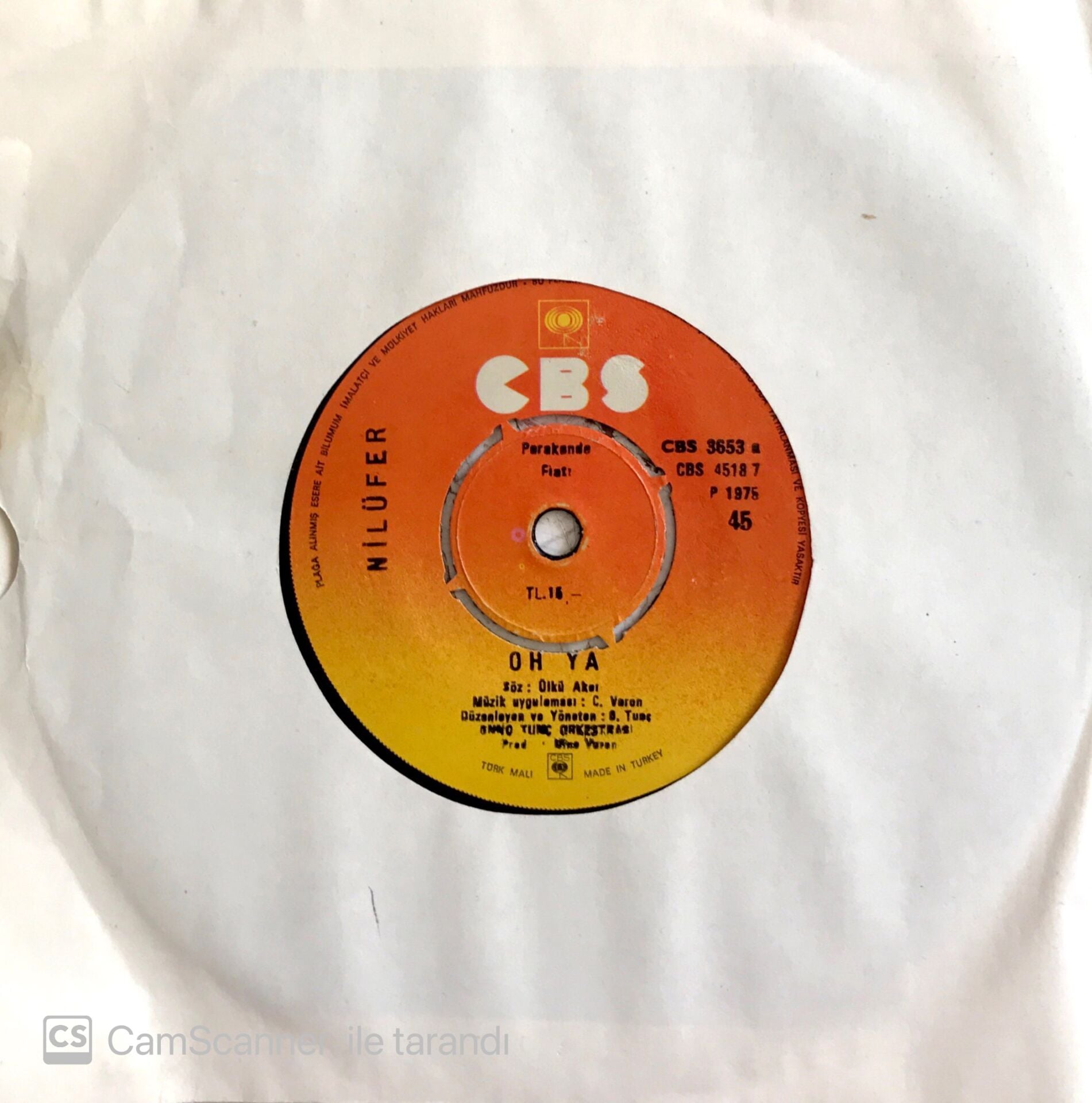 Nilüfer / Oh Ya 45'lik