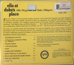 Ella Fitzgerald And Duke Ellington Ella At Duke's Place CD