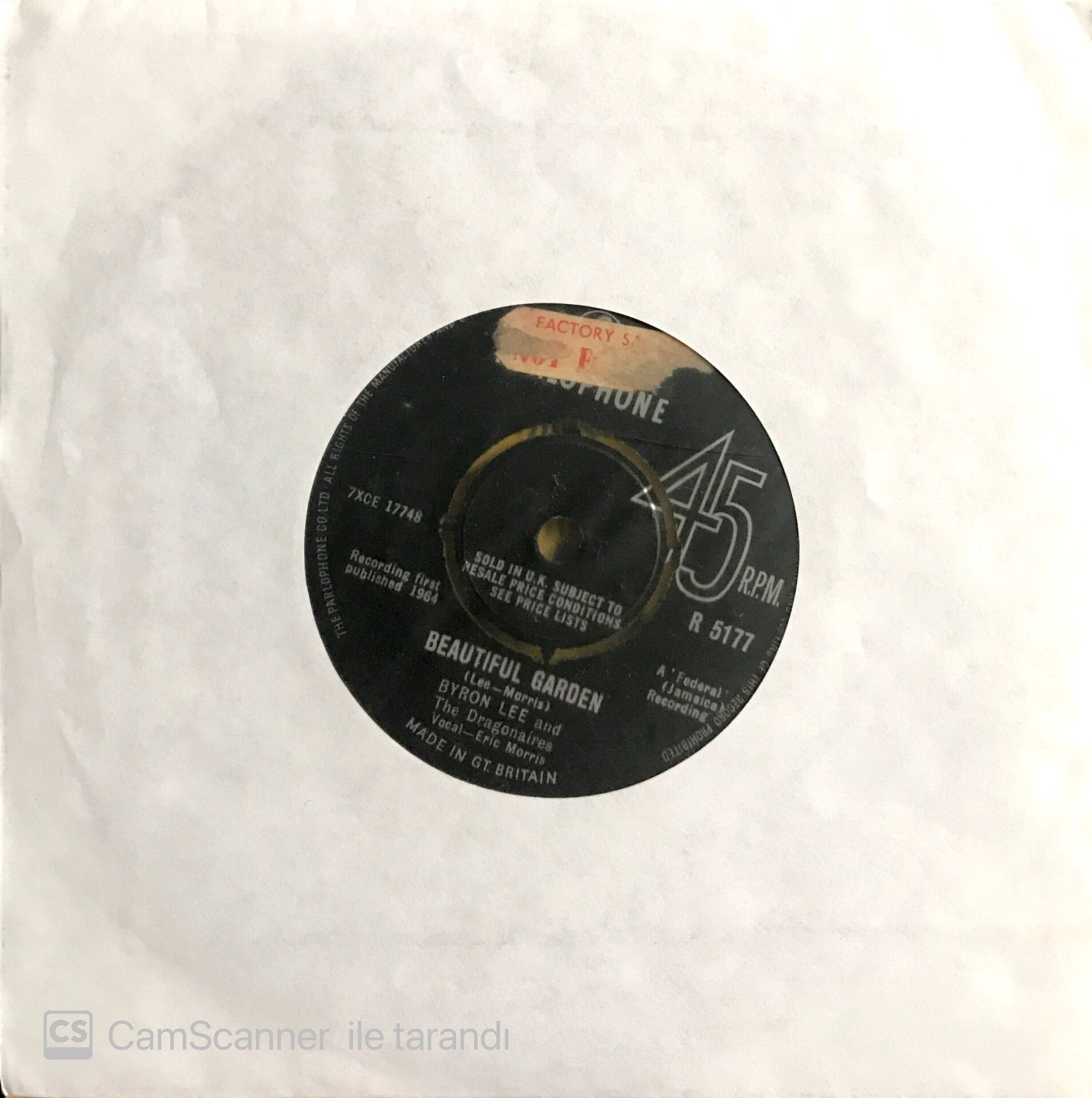 Byron Lee / Beautiful Garden 45'lik