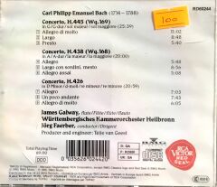 Bach (Carl Philipp Emanuel) - Concertos / Galway CD