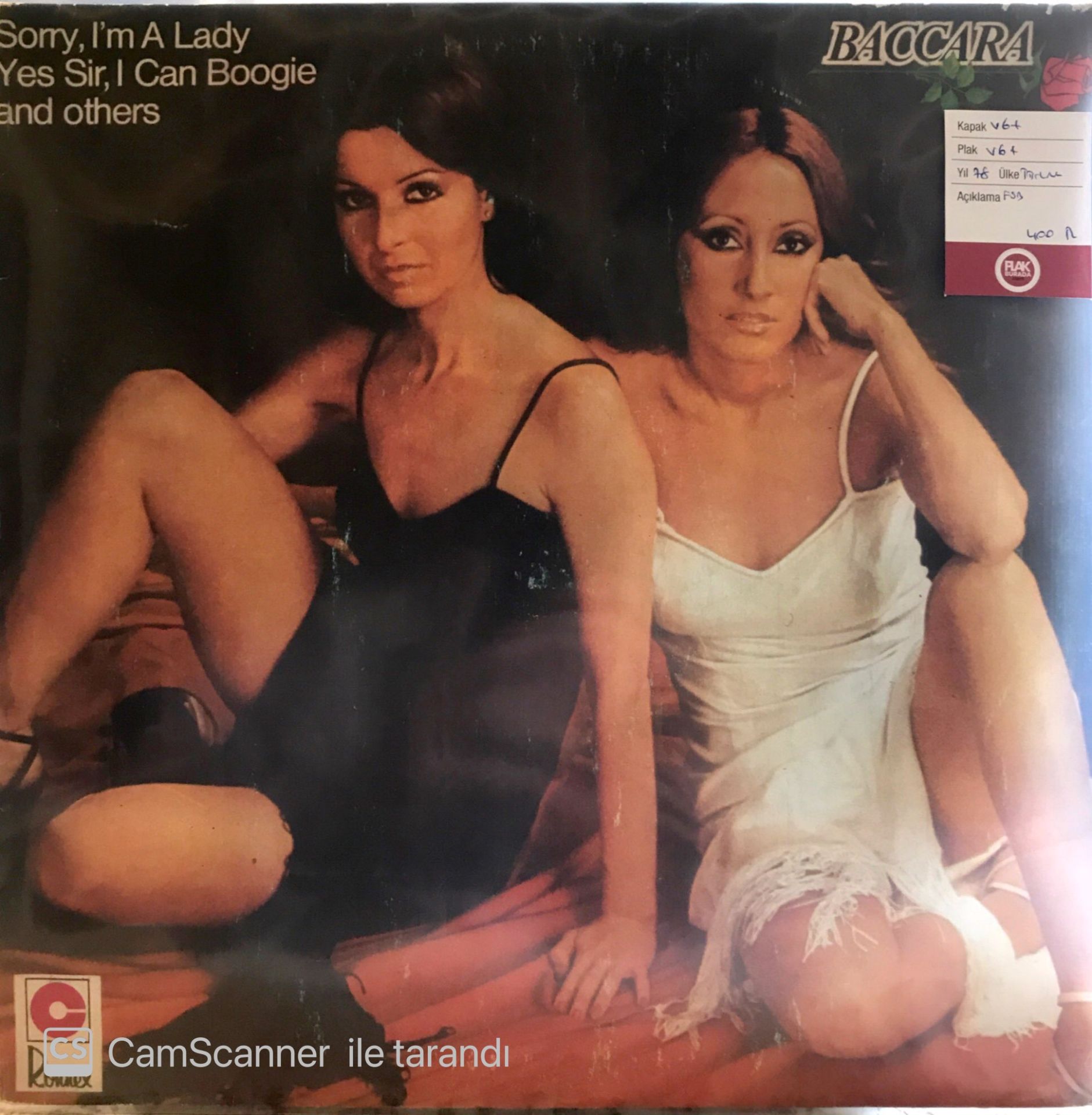Baccara Yes Sir I Can Boogie LP