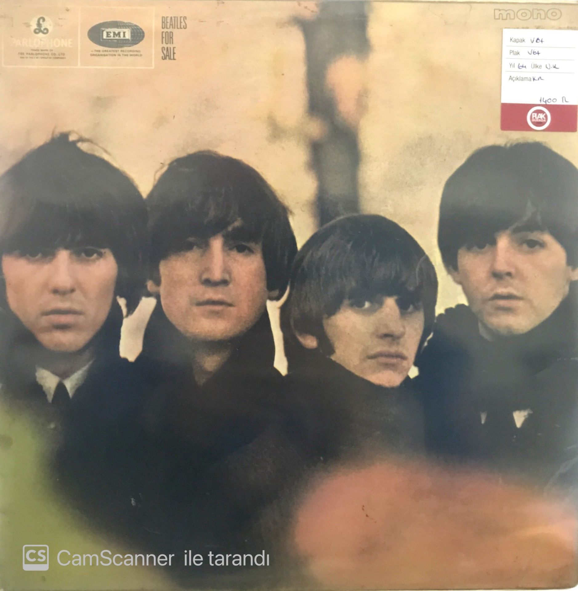 The Beatles for Sale (U.K Baskı) LP
