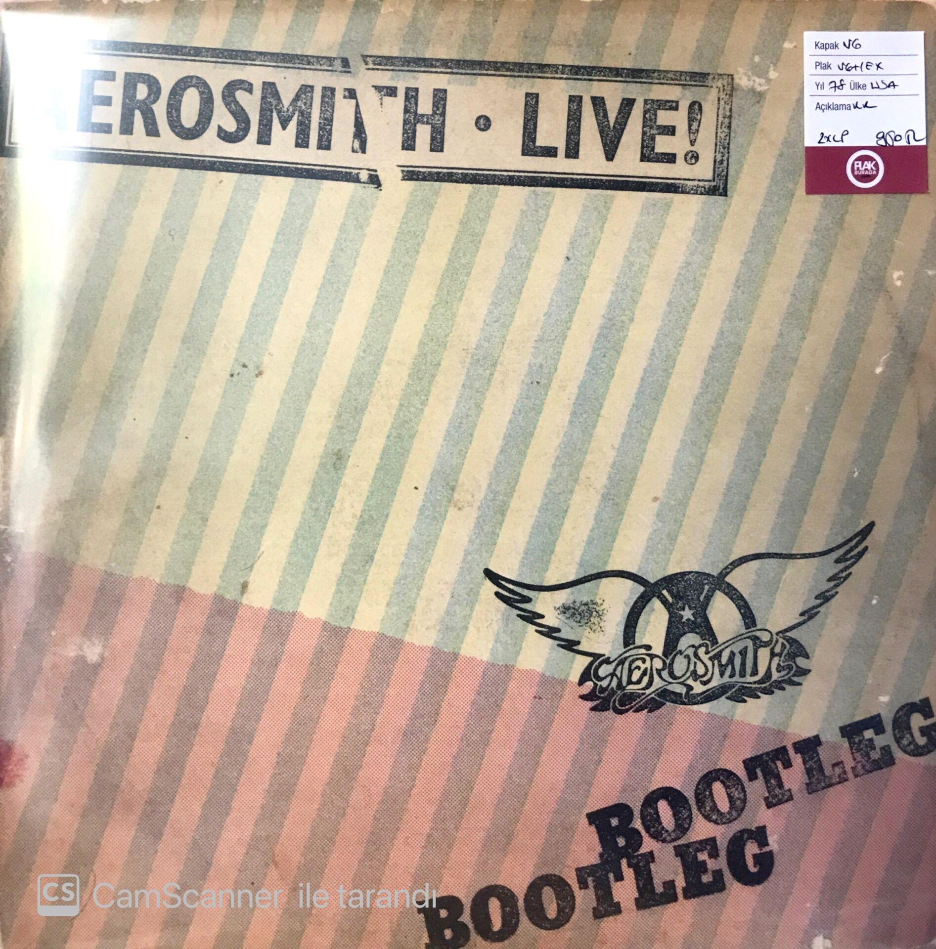Aerosmith - Live / Bootleg Double LP