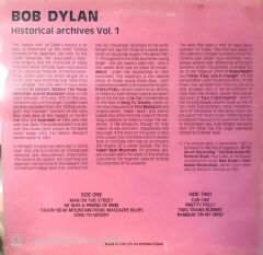 Bob Dylan / Historical Archives Volume 1 LP