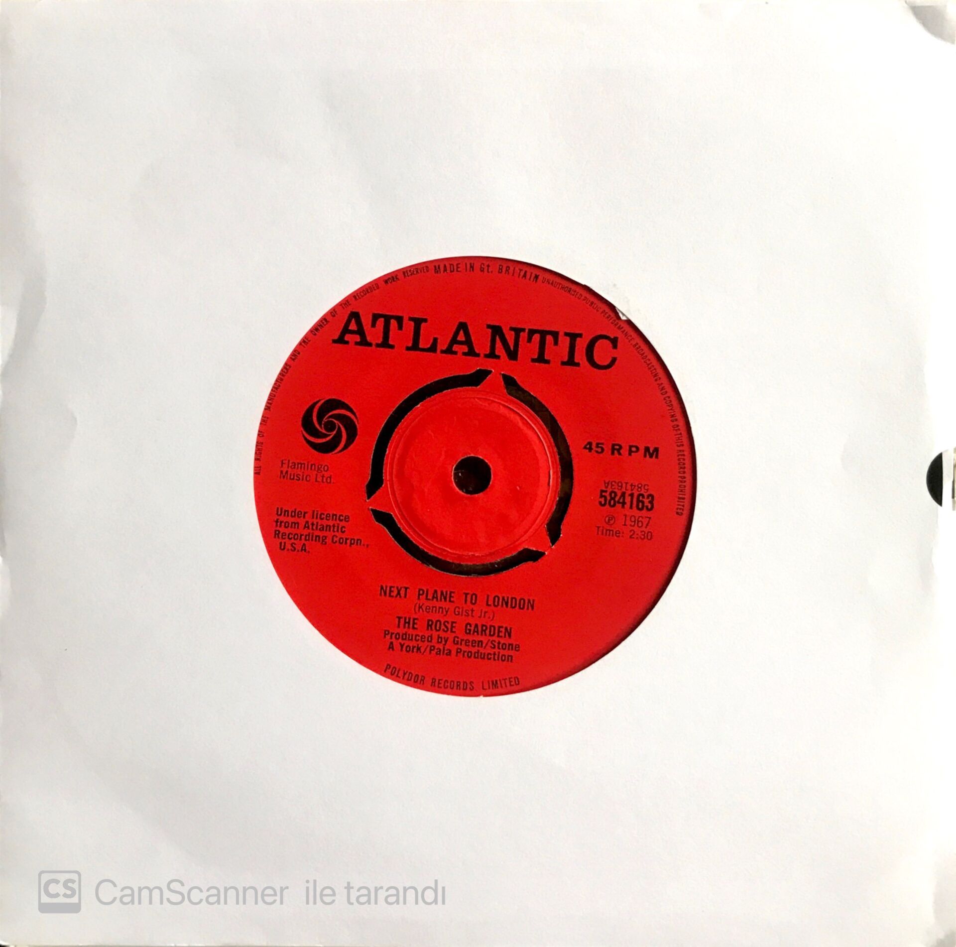 The Rose Garden / Next Plane To London 45'lik