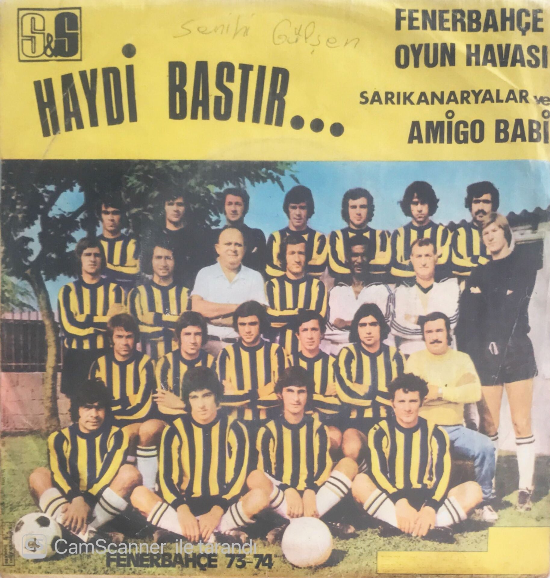 Sarı Kanaryalar Ve Amigo Babi - Fenerbahçe Oyun Havası - Haydi Bastır... (Fenerbahçe 73-74)- 45'lik