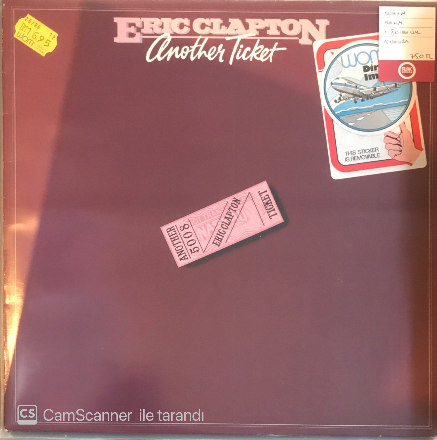Eric Clapton - Another Ticket LP