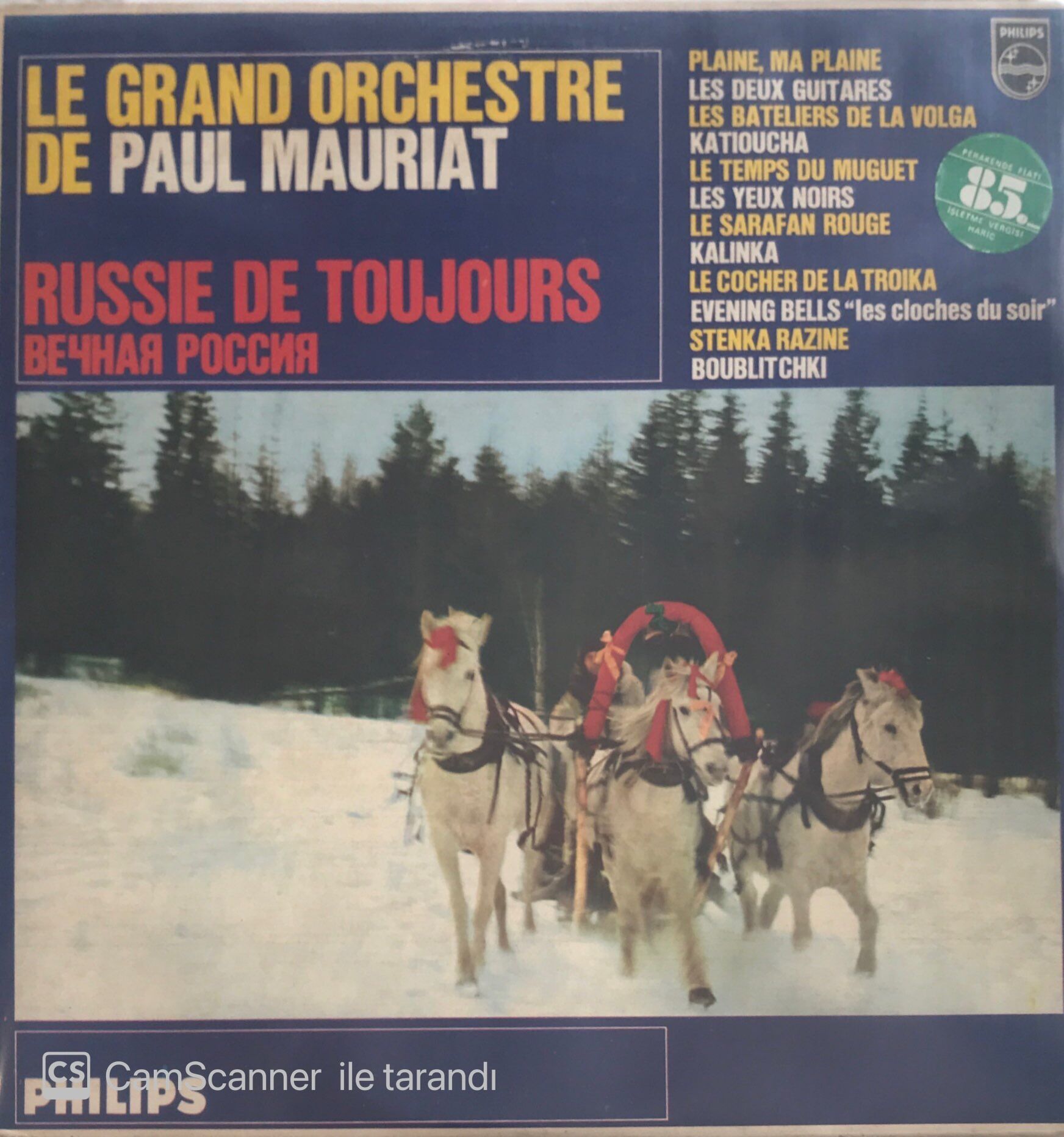 Le Grand Orchestre De Paul Mauriat Russie De Toujours  LP