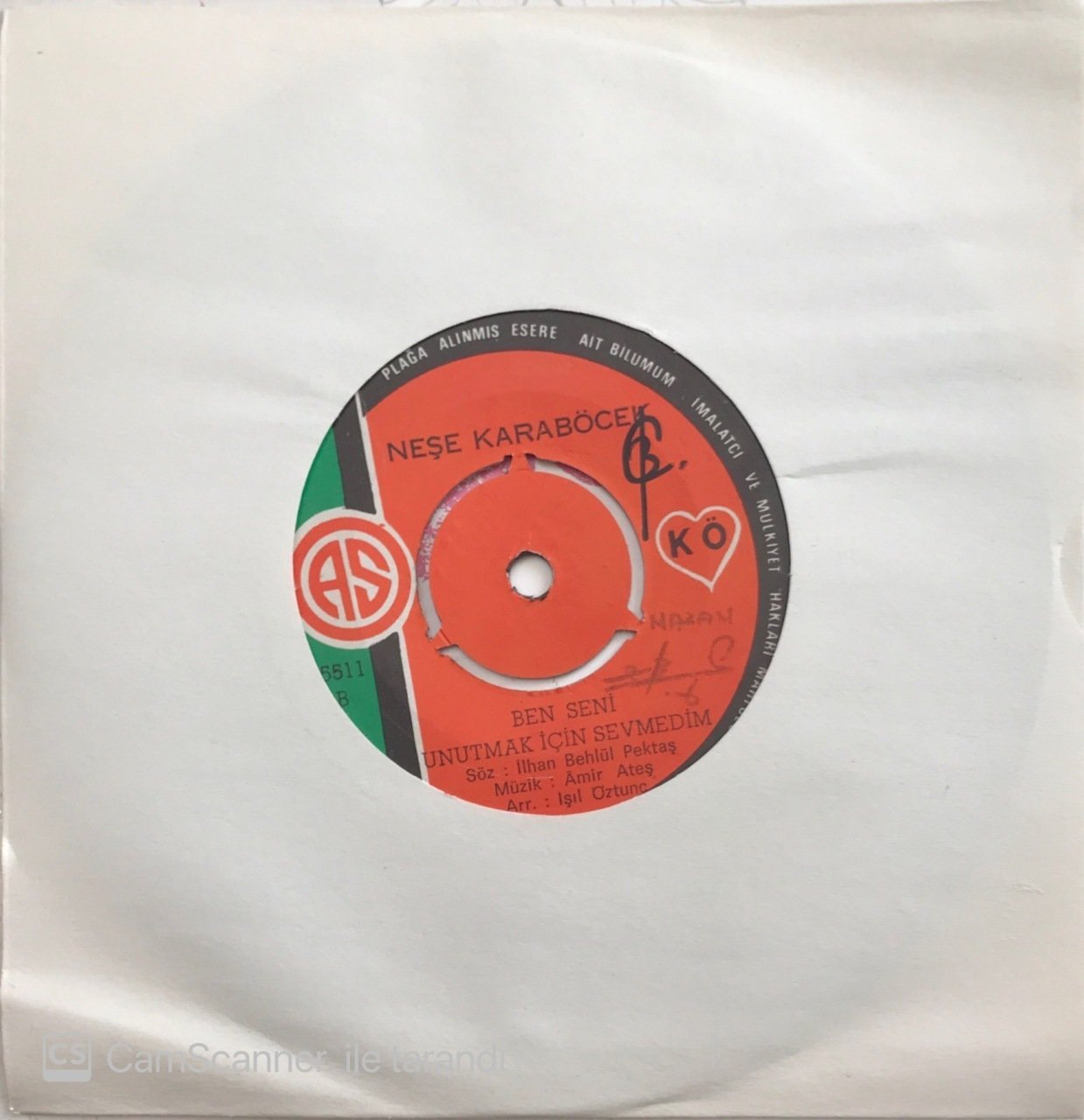 Neşe Karaböcek Ben Seni Unutmak İçin Sevmedim 45lik