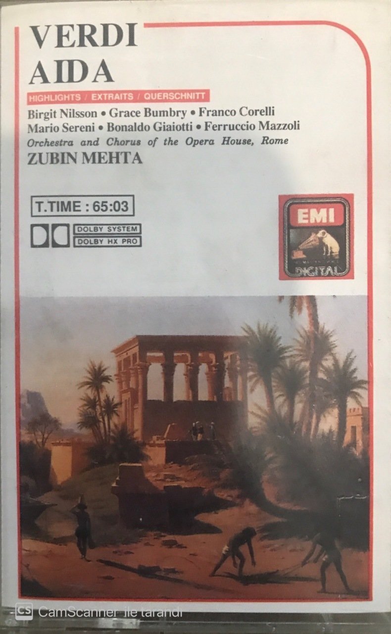 Verdi Aıda Zubin Mehta KASET