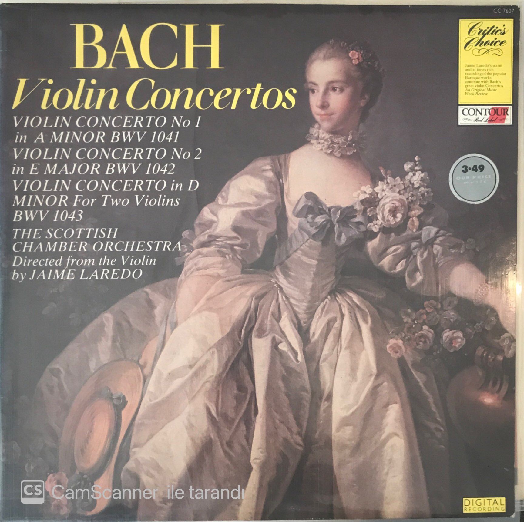 Bach Violin Concertos - Scottish Chamber Orchestra Laredo LP