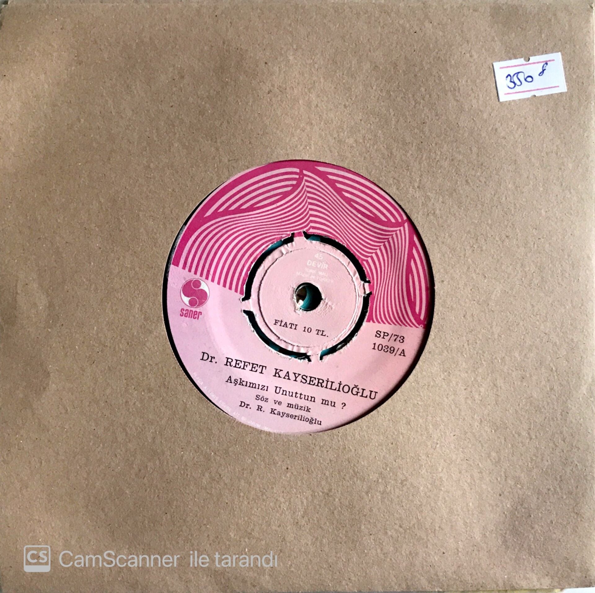 Dr. Refet Kayserilioğlu - Aşkımızı Unuttun mu 45lik