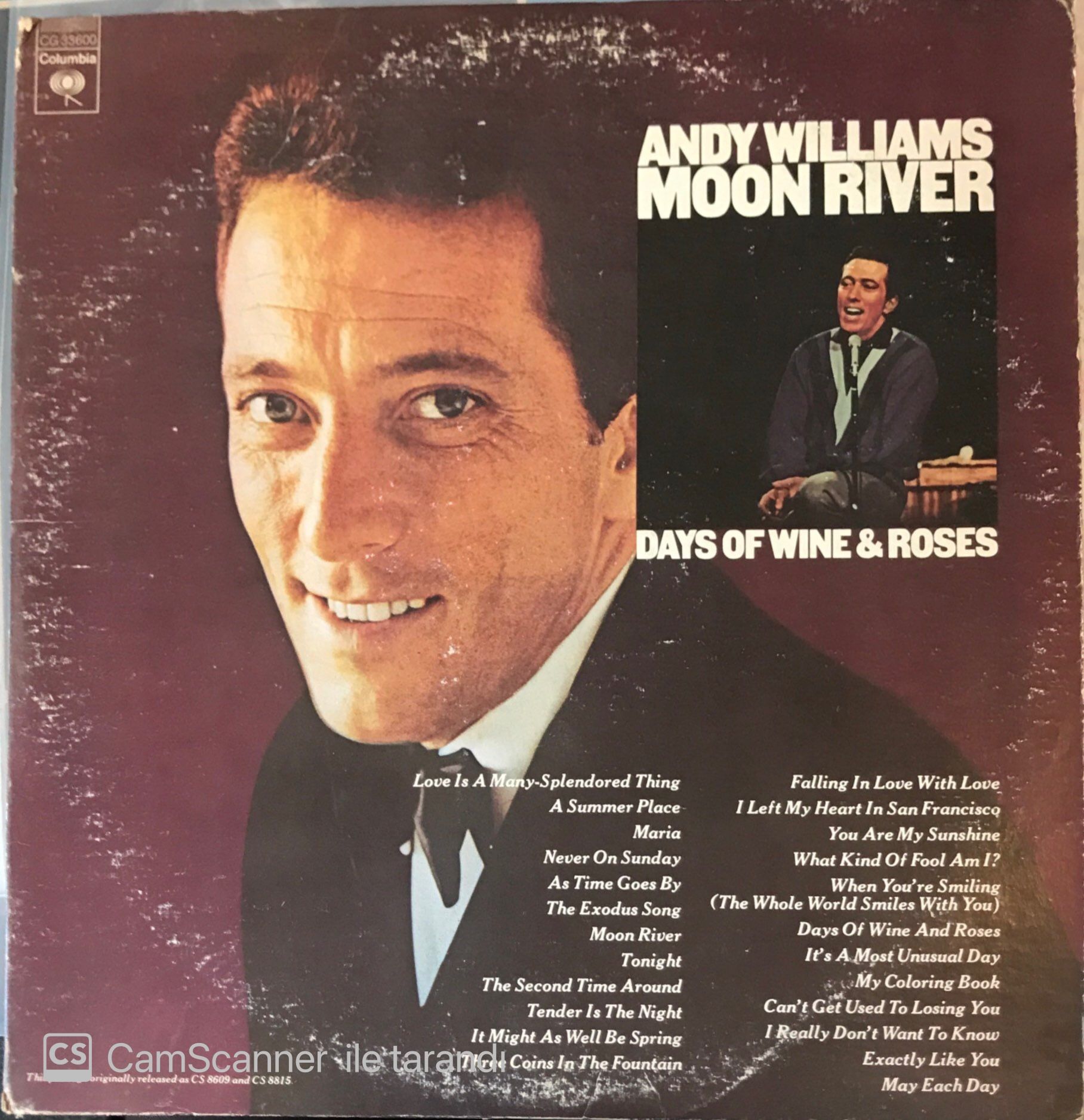 Andy Williams Moon River Days Of Wine & Roses Double LP