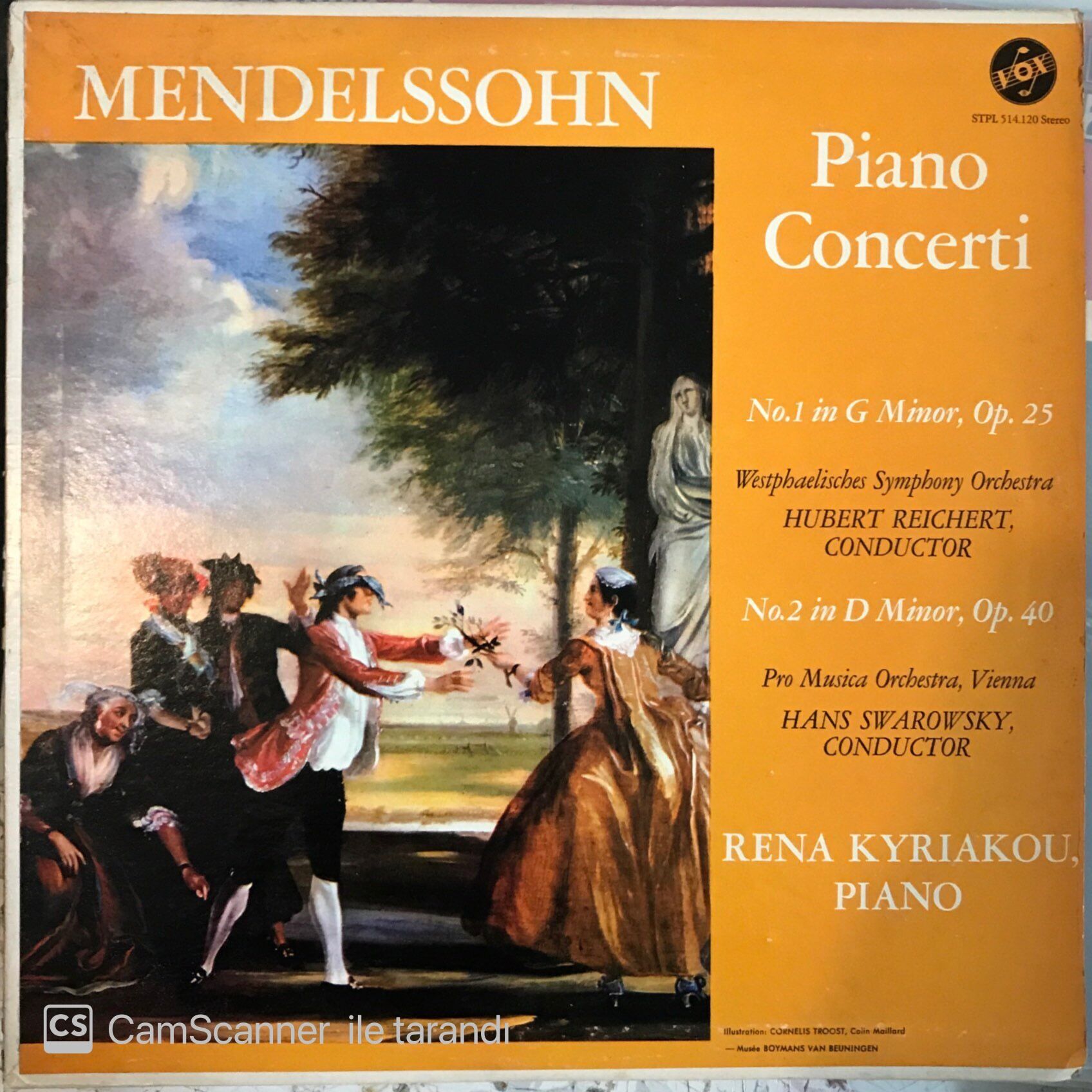 Mendelssohn Piano Concerti No. 1 In G Minor Op.25 LP