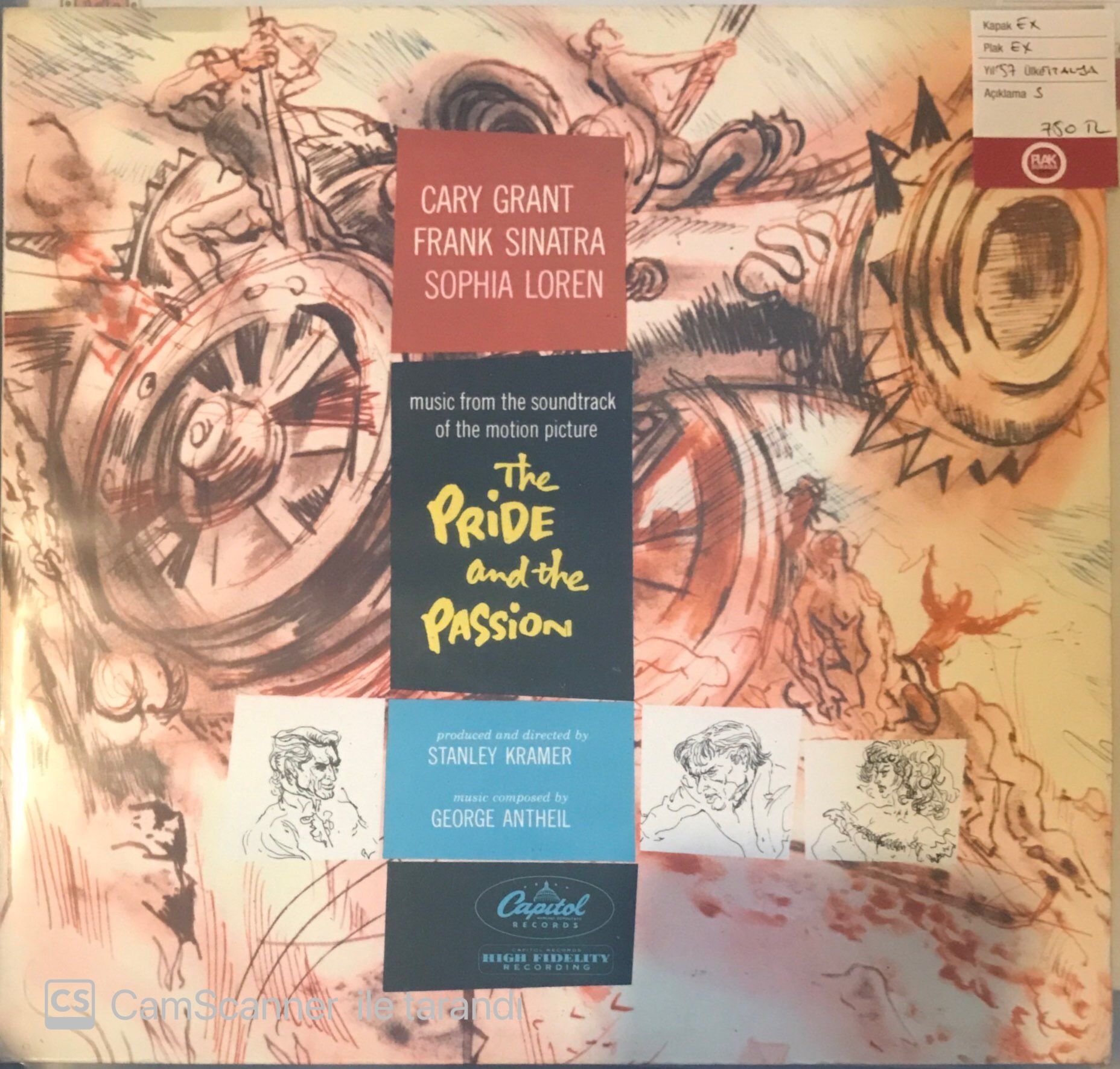 Cary Grant , Frank Sinatra , Sophia Loren - The Pride And The Passion LP