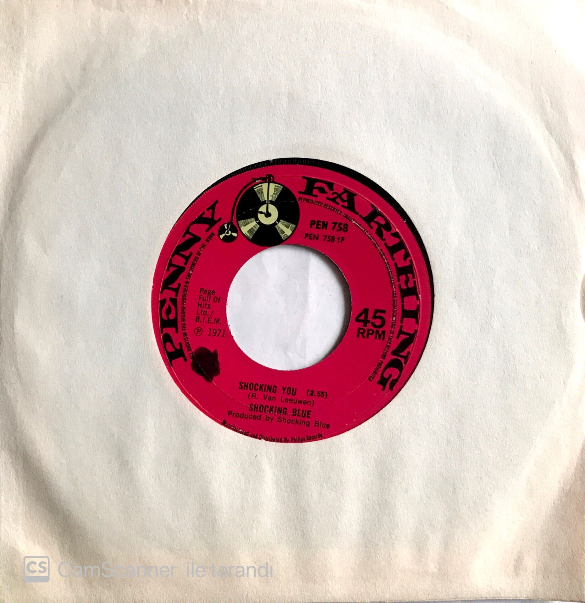 Shocking Blue / Shocking You 45'lik