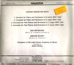 Bach / Kocsis, Schiff - Albert Simon CD