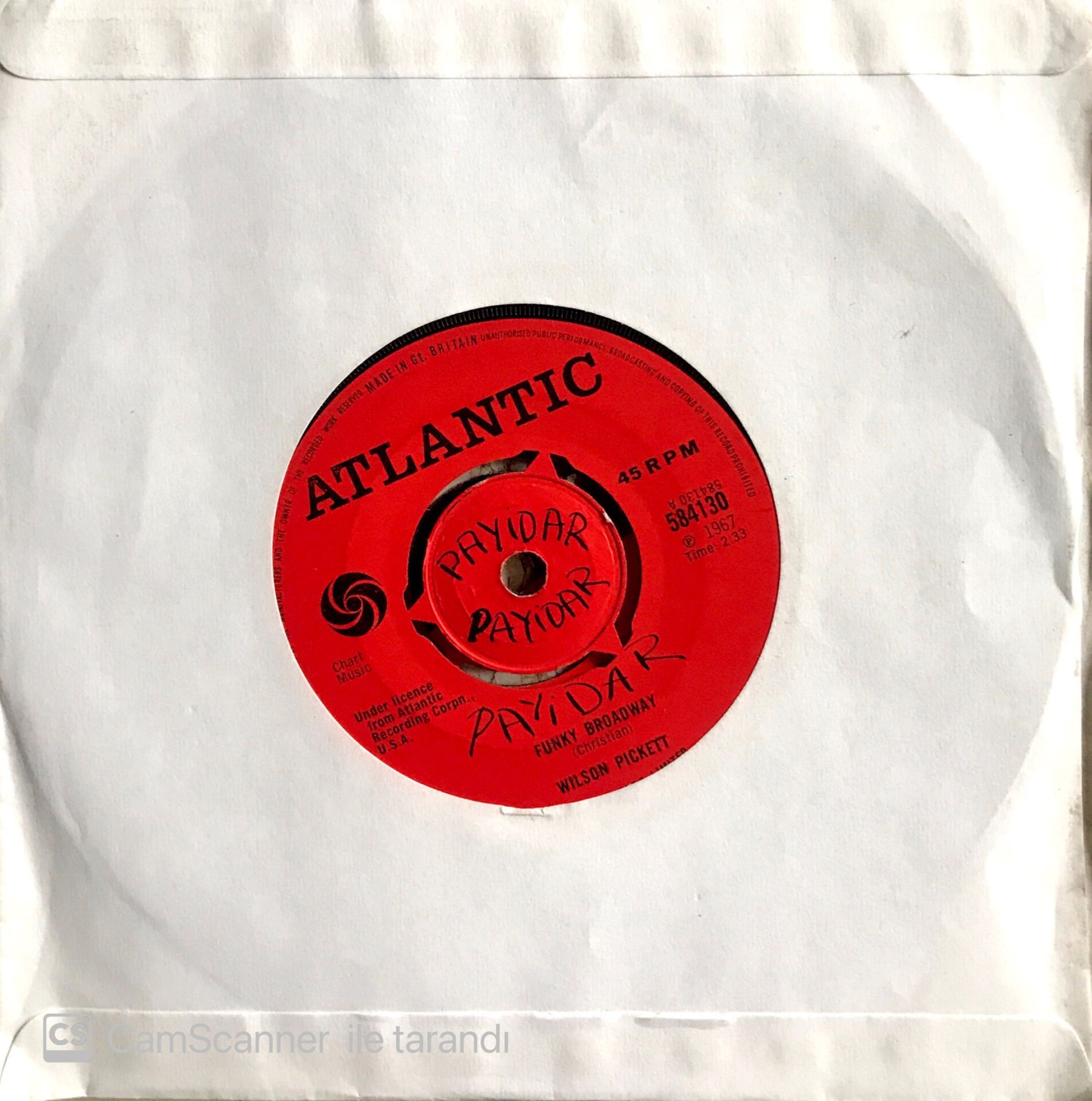 Wilson Pickett / Funky Broadway 45'lik