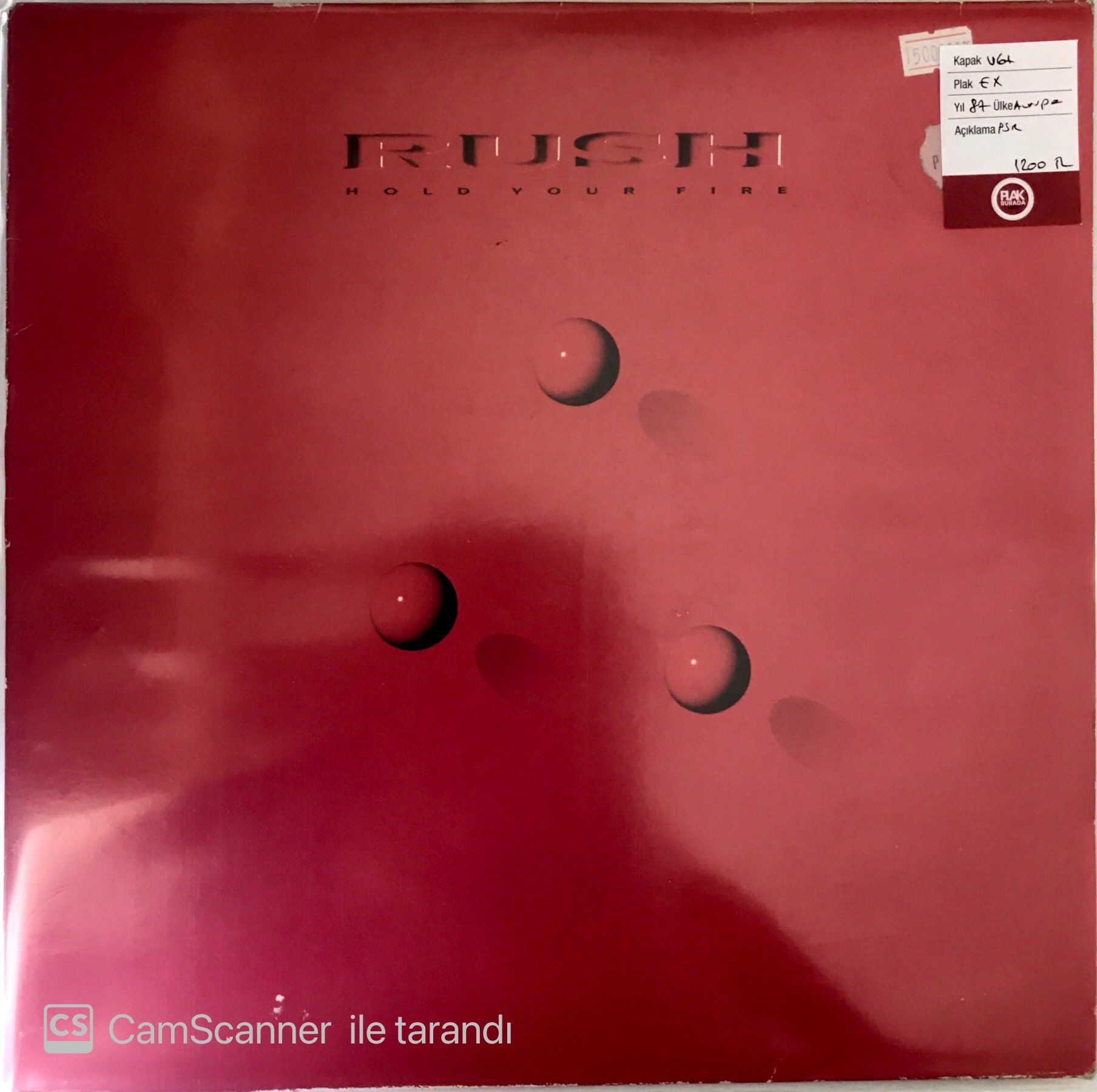 Rush - Hold Your Fire LP