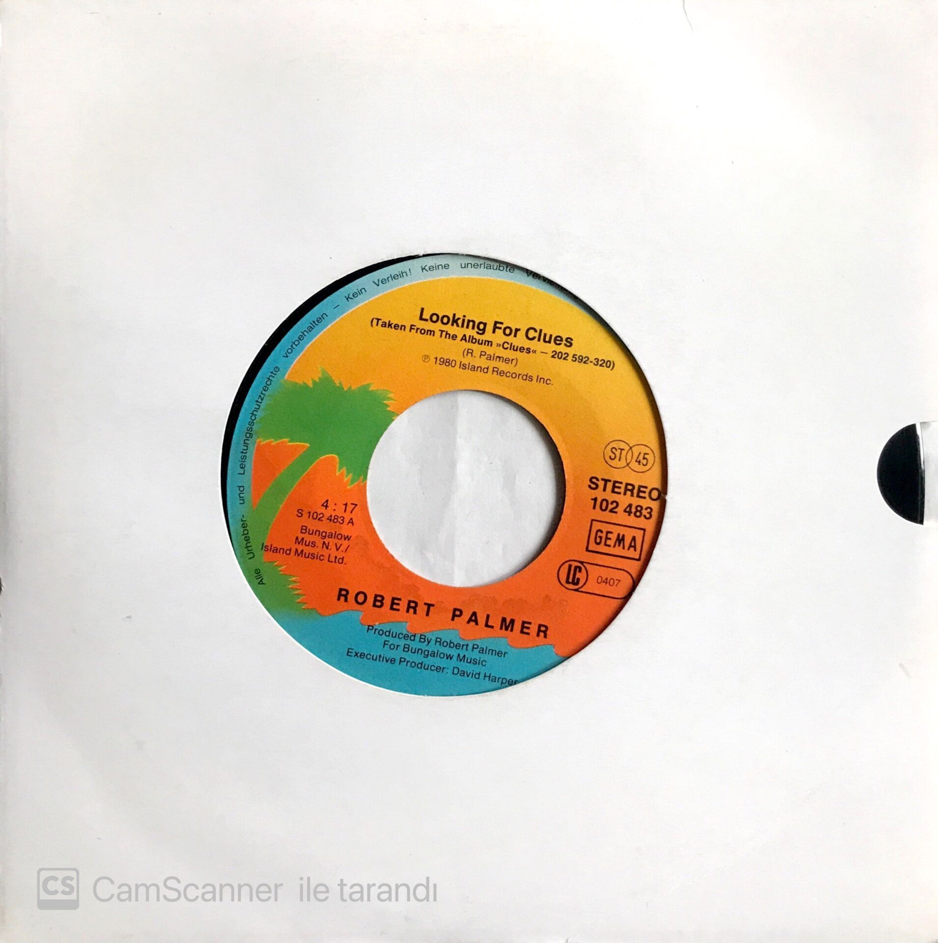 Robert Palmer / Looking For Clues 45'lik