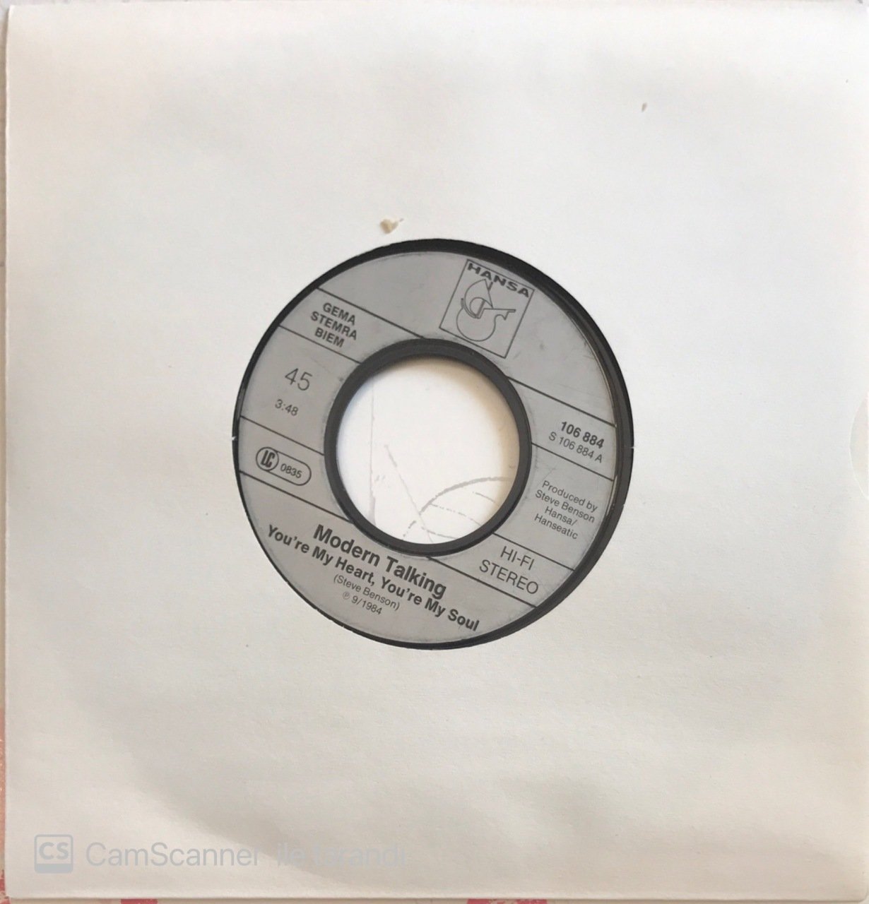 Modern Talking You're My Heart, You're My Soul 45lik