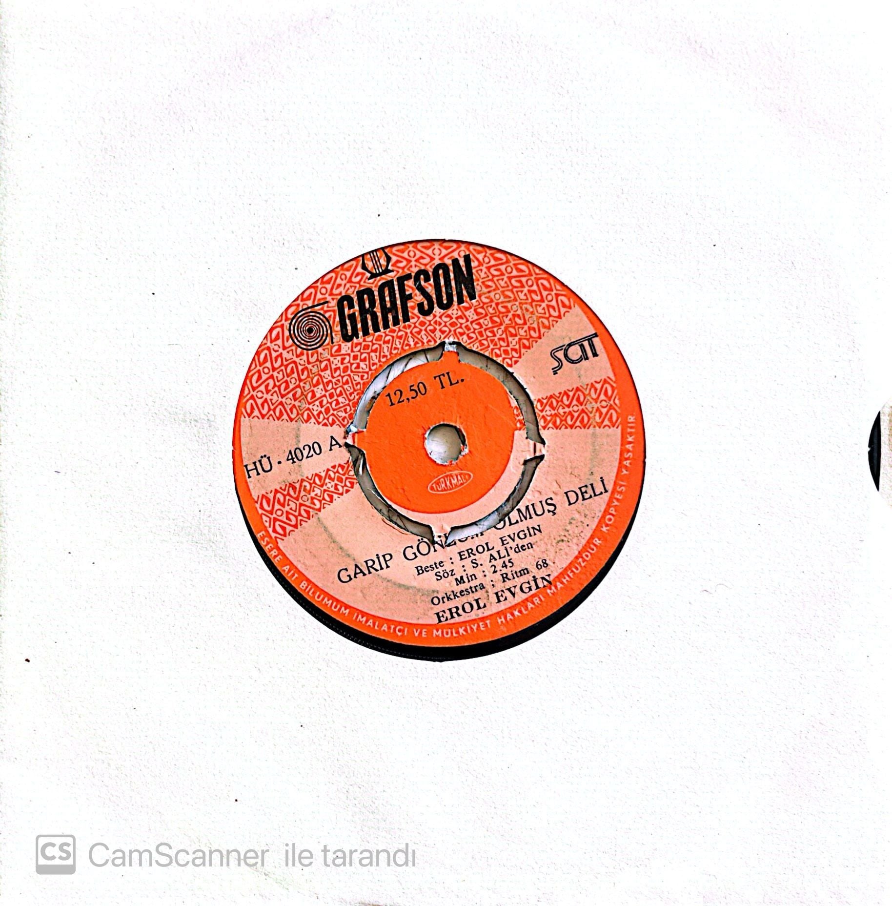 Erol Evgin Garip Gönlüm Olmuş Deli 45lik