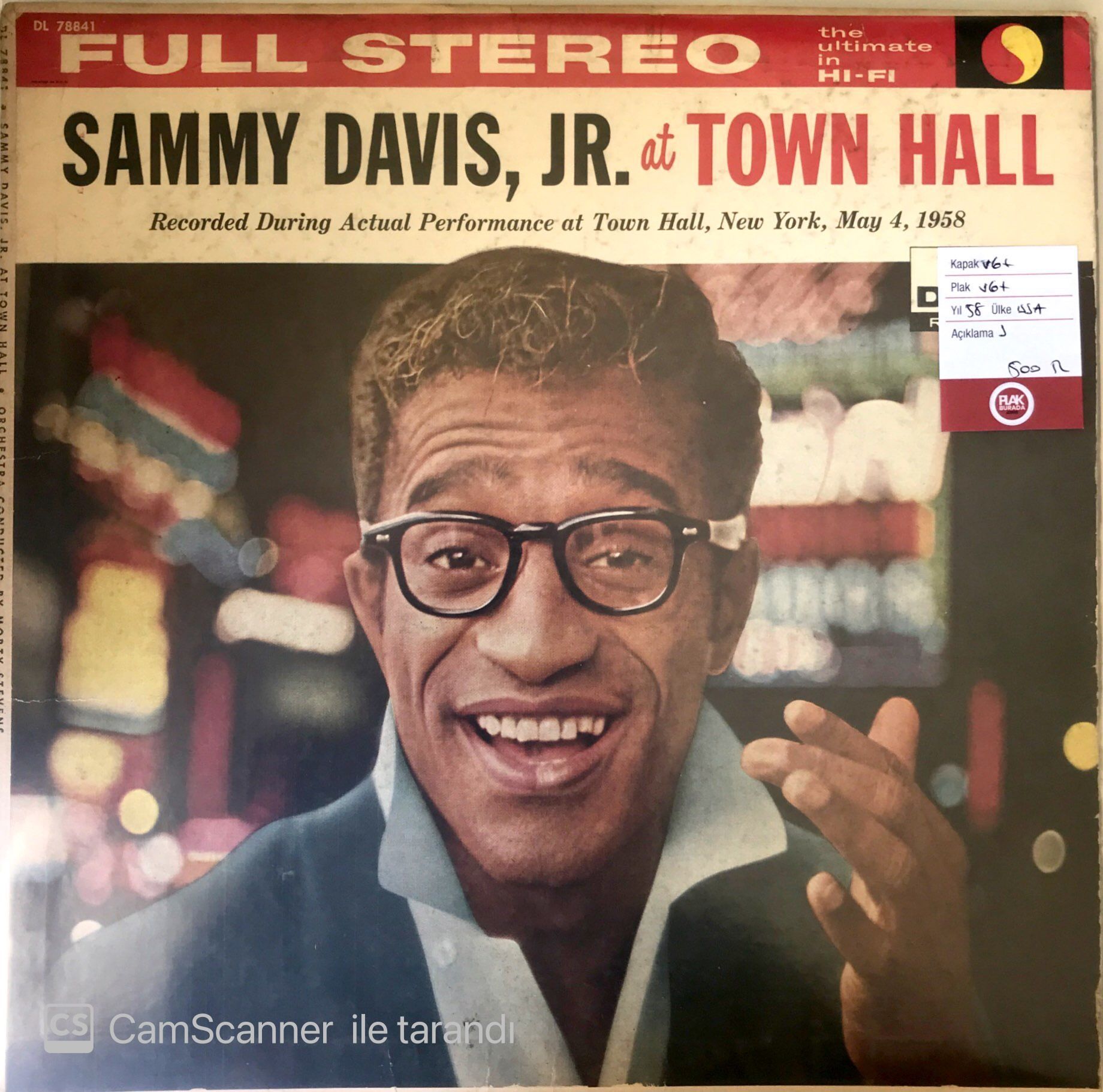 Sammy Davis, Jr. - At Town Hall Lp