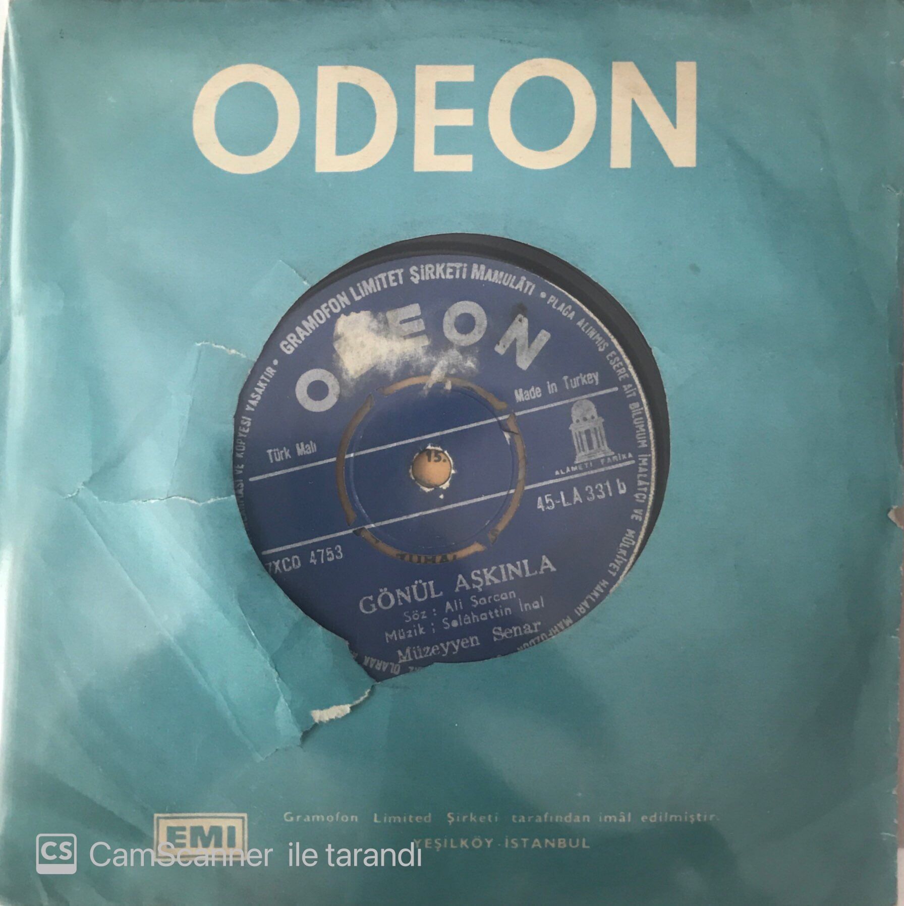 Müzeyyen Senar -Senin Sesini Gözlerinin Rengini 45lik