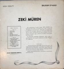 Zeki Müren Songs Of Film 'Streets Of İstanbul' LP