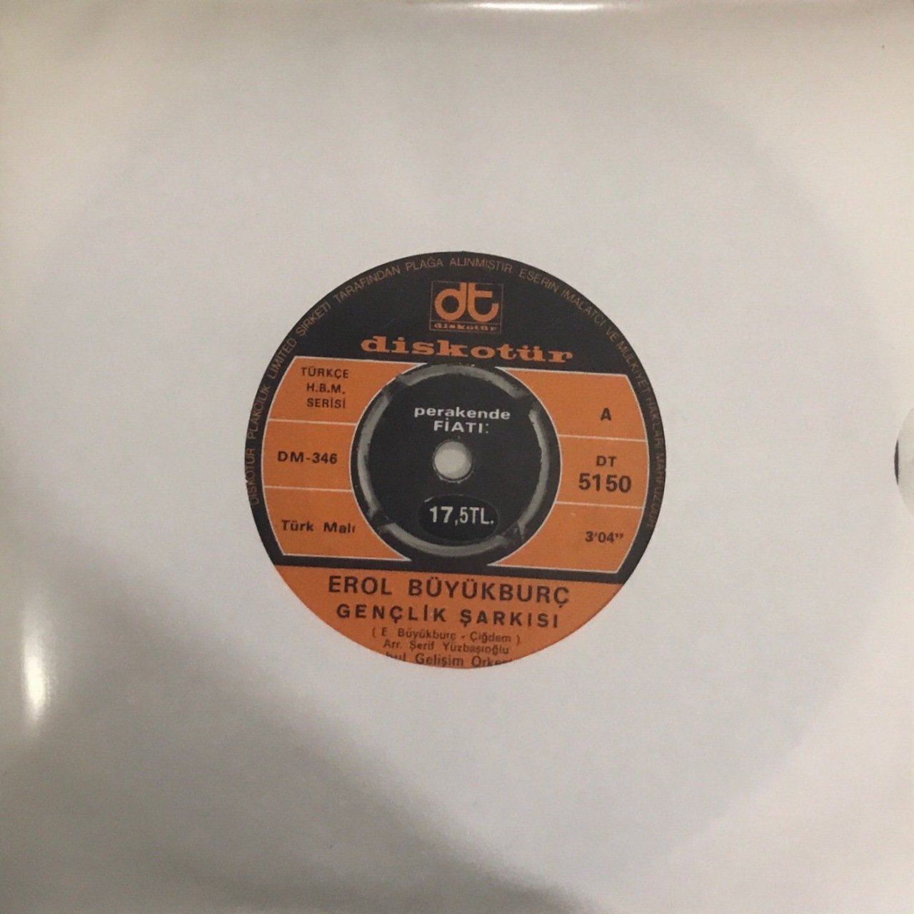 Erol Büyükburç Gençlik Şarkısı 45lik