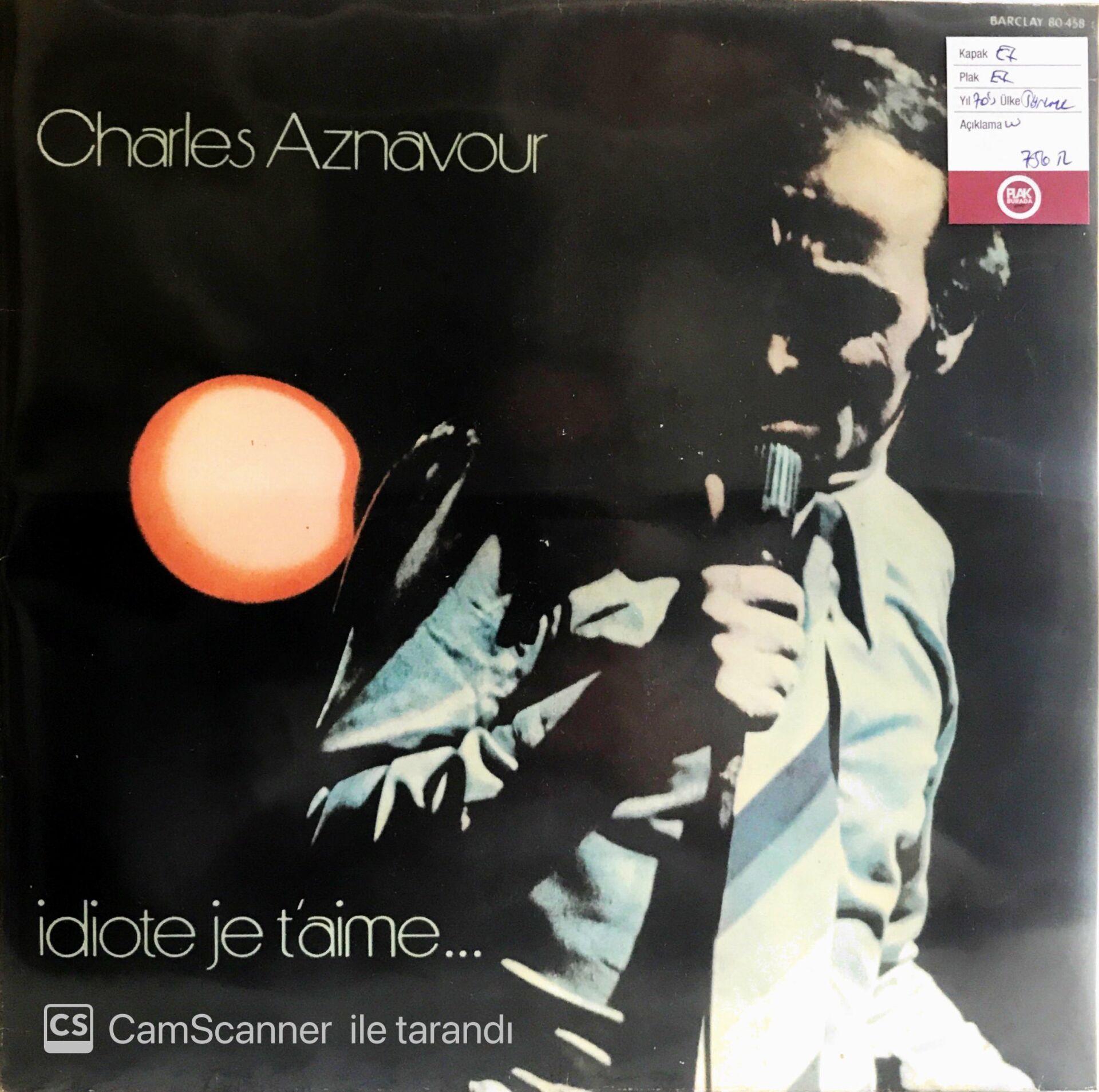 Charles Aznavour Idiote Je T'aime LP