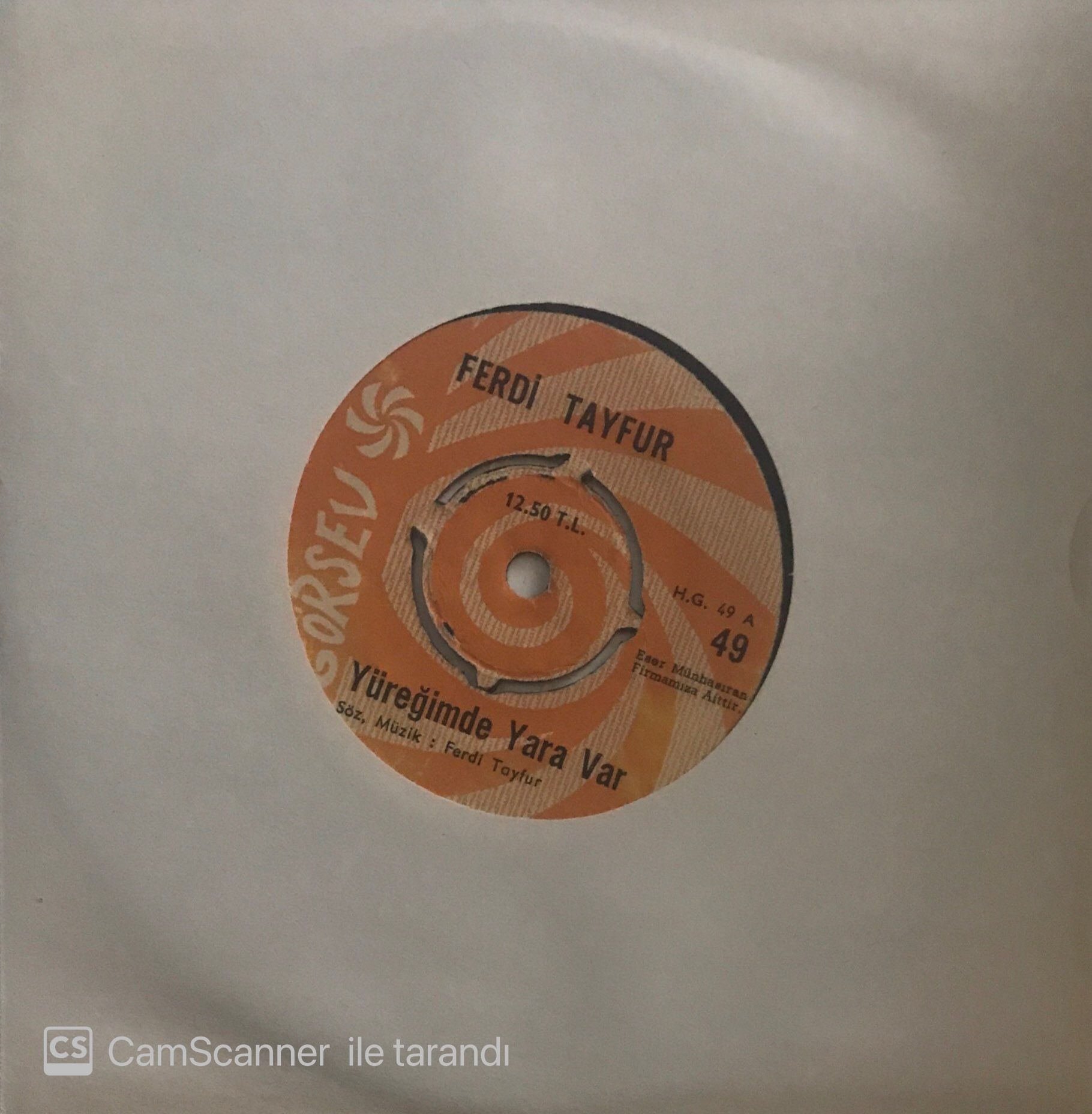Ferdi Tayfur Yüreğimde Yara Var 45lik