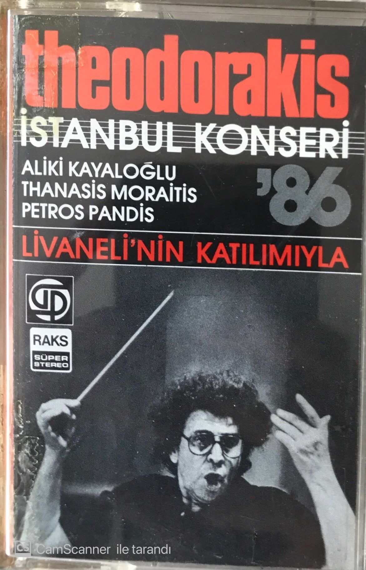 Theodorakis İstanbul Konseri'86 KASET