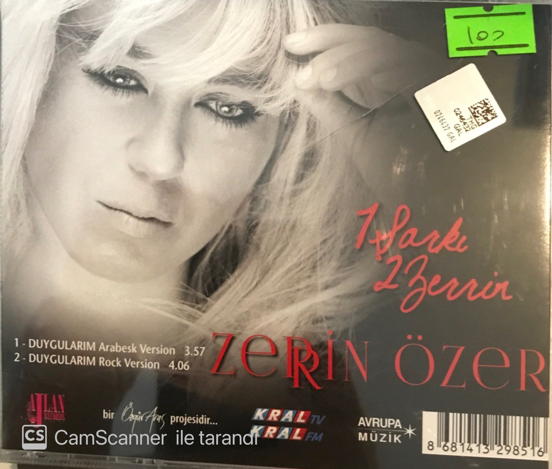 Zerrin Özer - 1 Şarkı 2 Zerrin CD Plak Satın Al