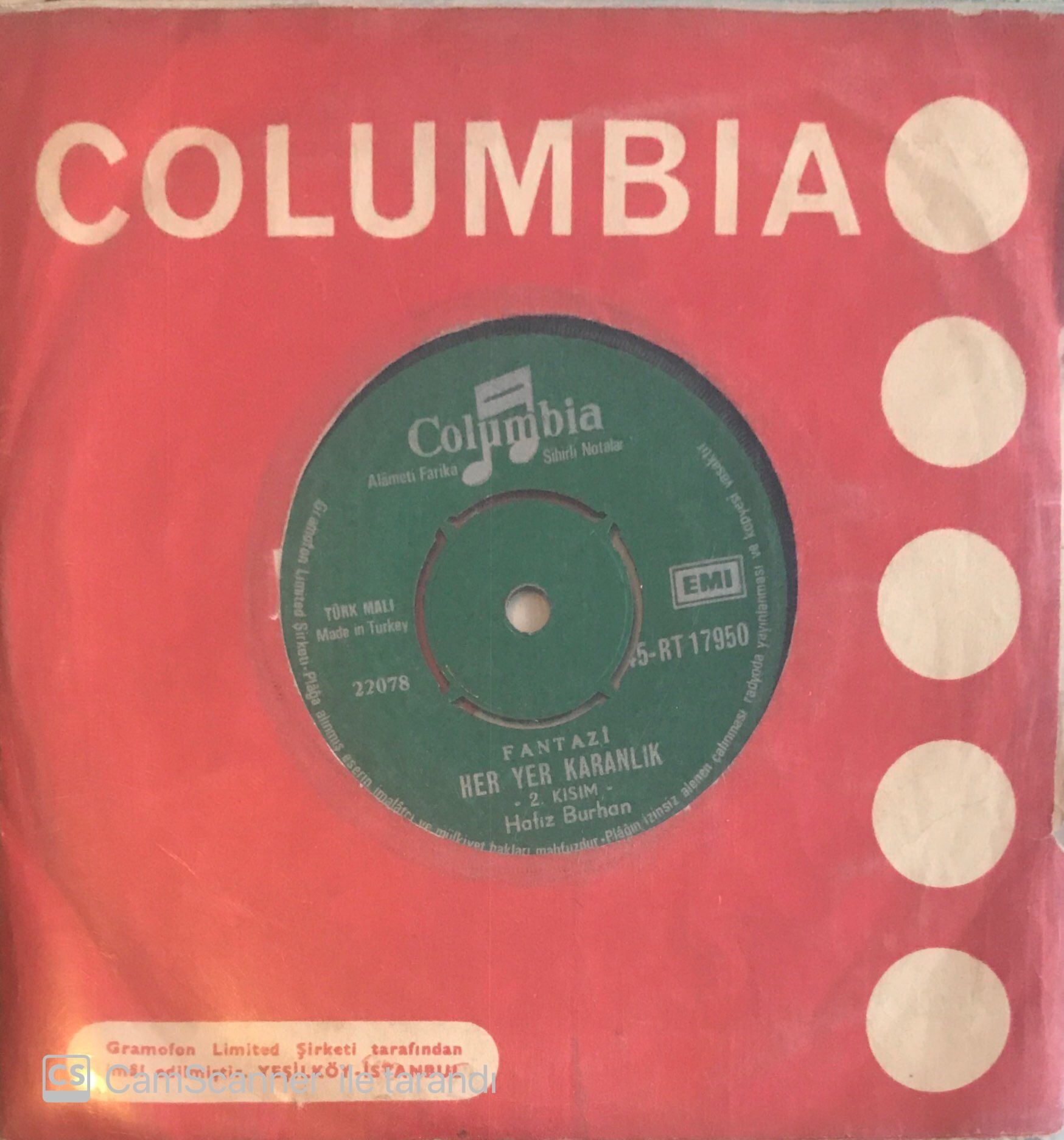 Hafız Burhan - Fantazi Her Yer Karanlık 45lik