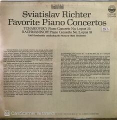 Sviatislav Richter Favorite Piano Concertos Tchaikovsky Rachmaninoff LP