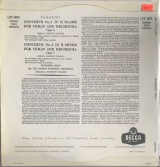 Ruggiero Ricci - Paganini Violin Concertos LP