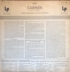 Carmen Andre Kostelanetz And His Orchestra LP
