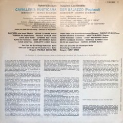 Cavalleria Rusticana Der Bajazzo LP