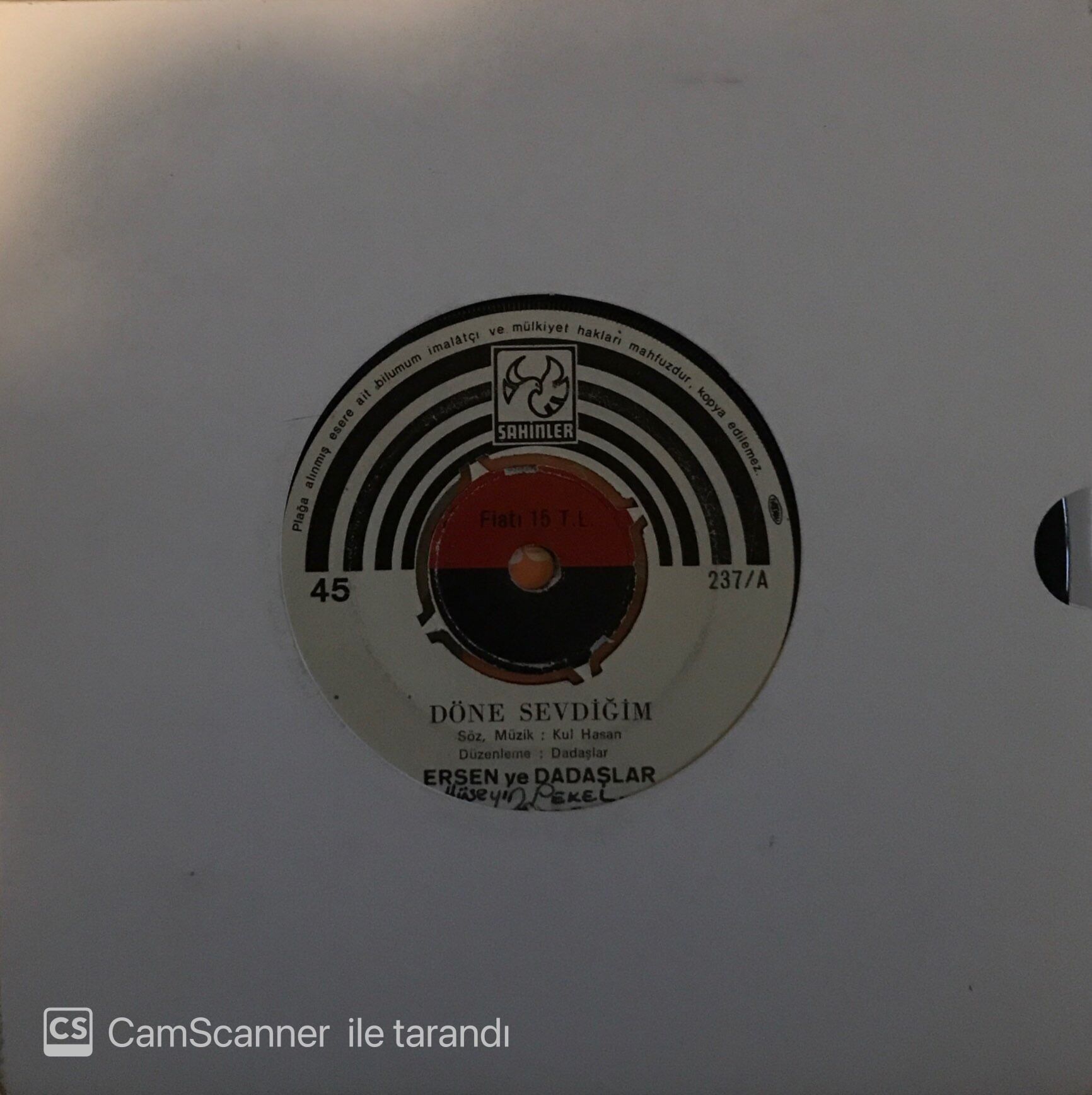 Ersen Ve Dadaşlar - Döne Sevdiğim 45lik