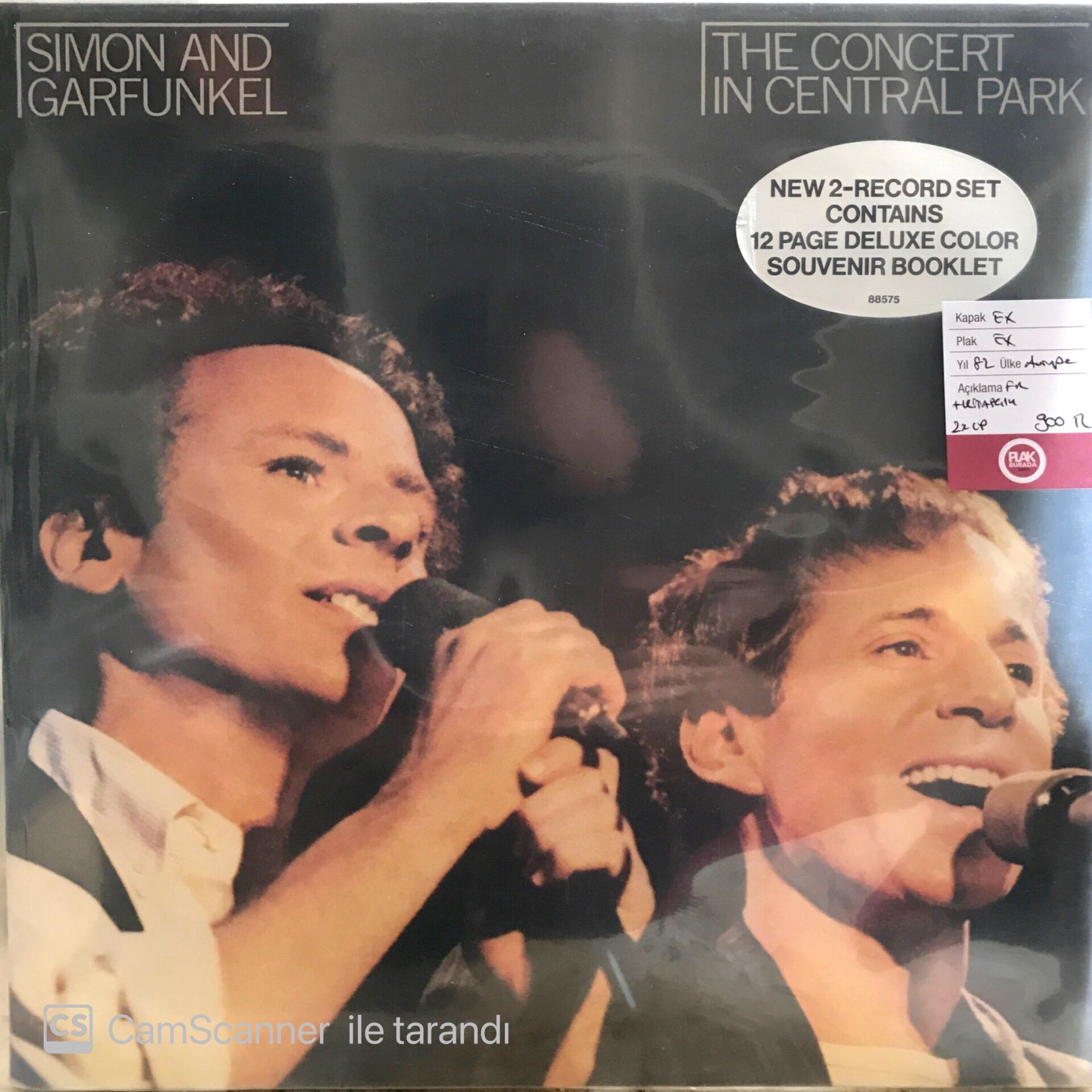 Simon And Garfunkel The Concert In Central Park Çift LP