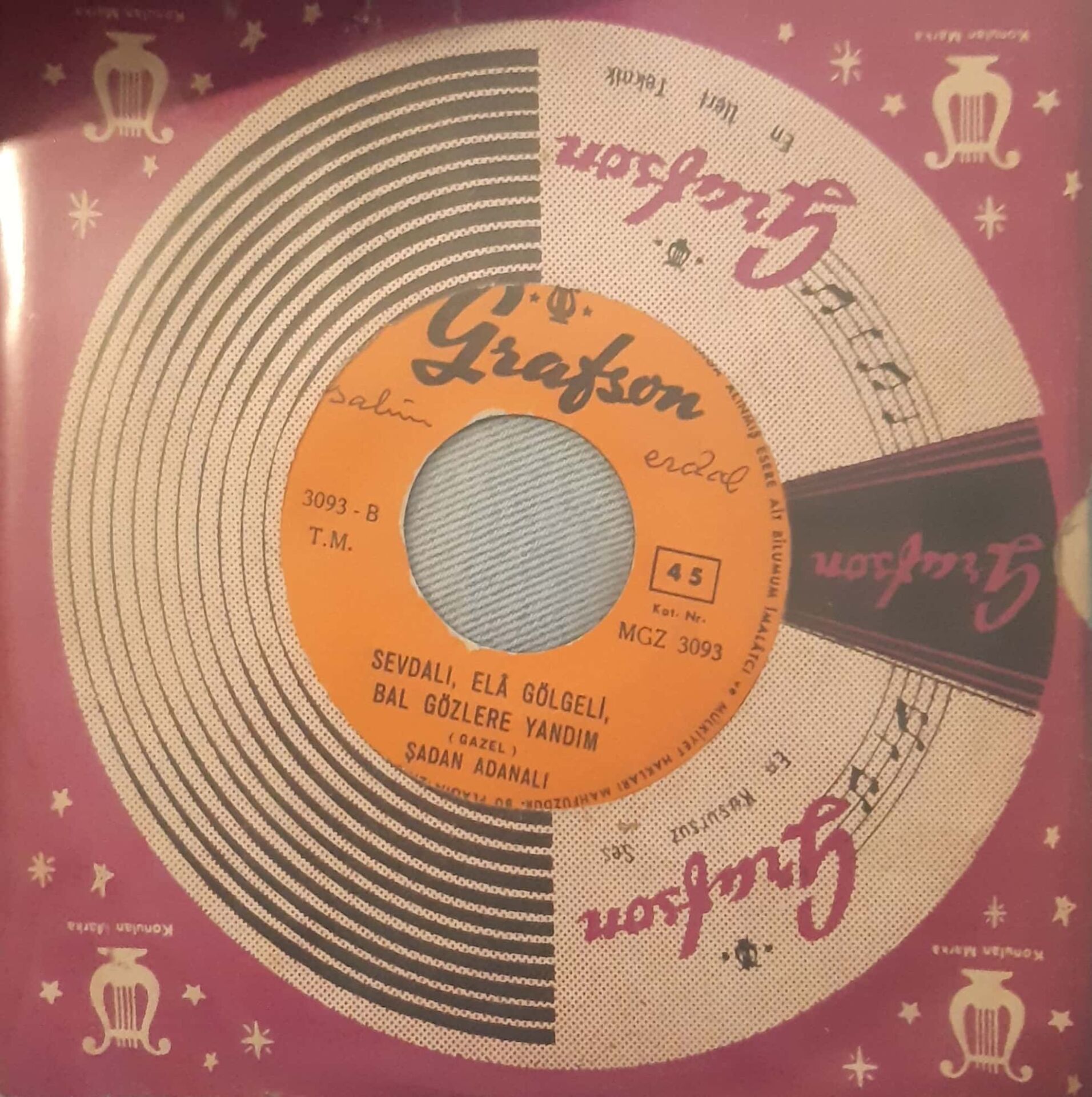 Şadan Adanalı Sevdalı, Ela Gölgeli, Bal Gözlere Yandım 45lik