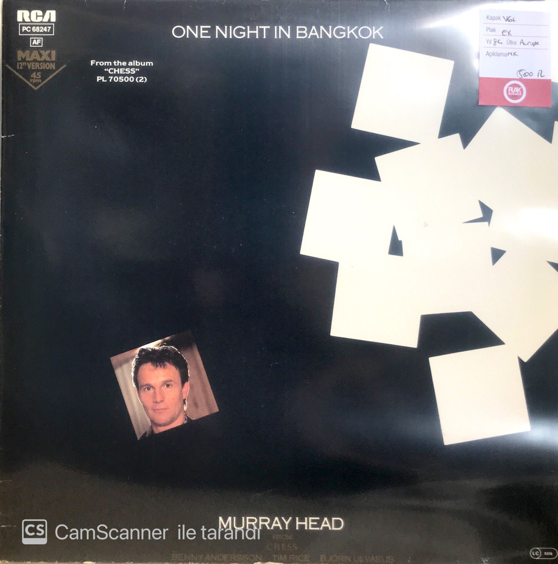 Murray Head / One Night In Bangkok LP Maxi Single