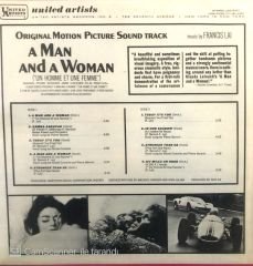 Music From The Score Of A Man And A Woman Played By The Motion Picture Studio Orcehstra LP