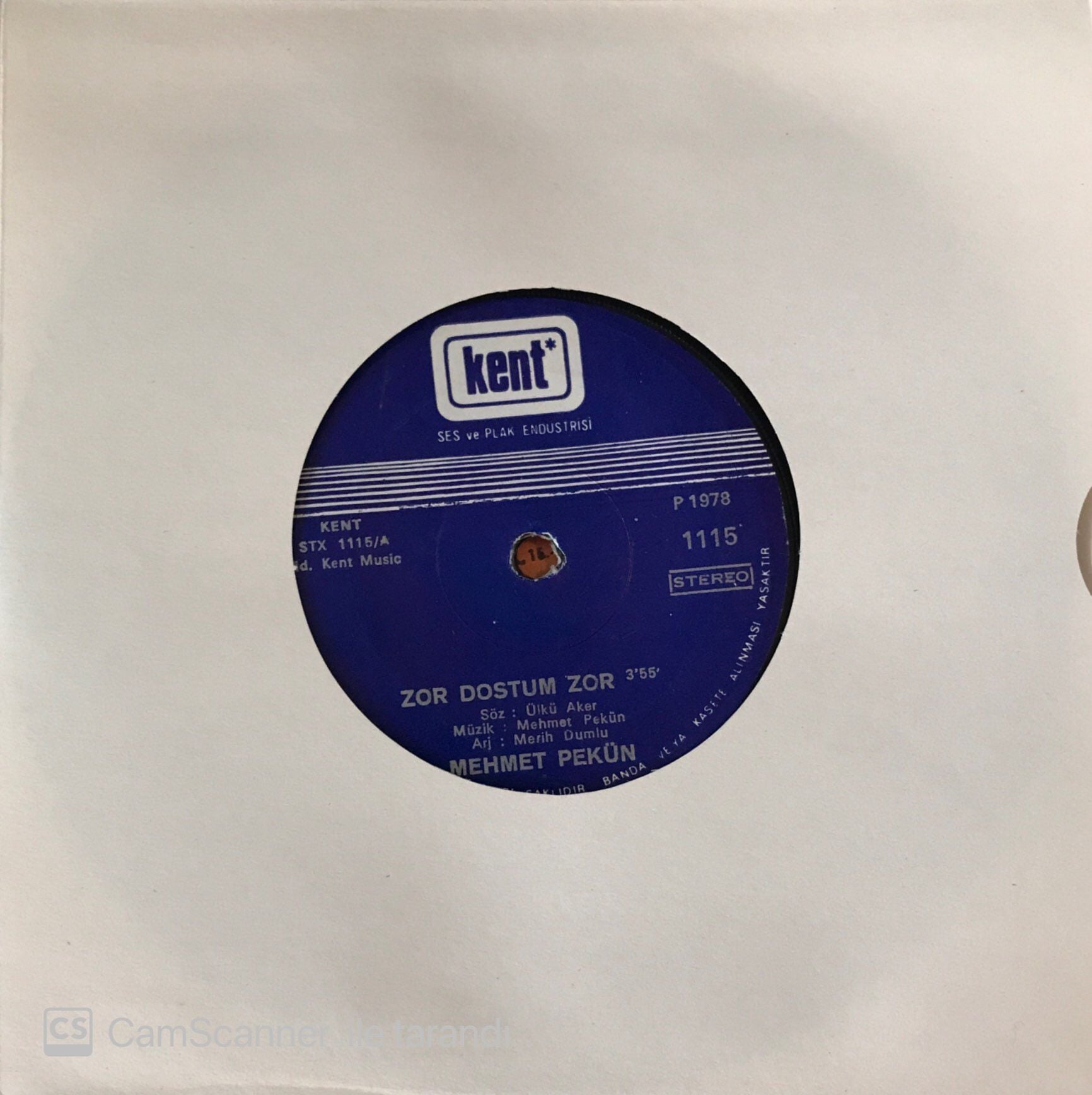 Mehmet Pekün - Zor Dostum Zor 45lik