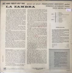 La Zambra - Fernando Sirvent Music Of Spain LP