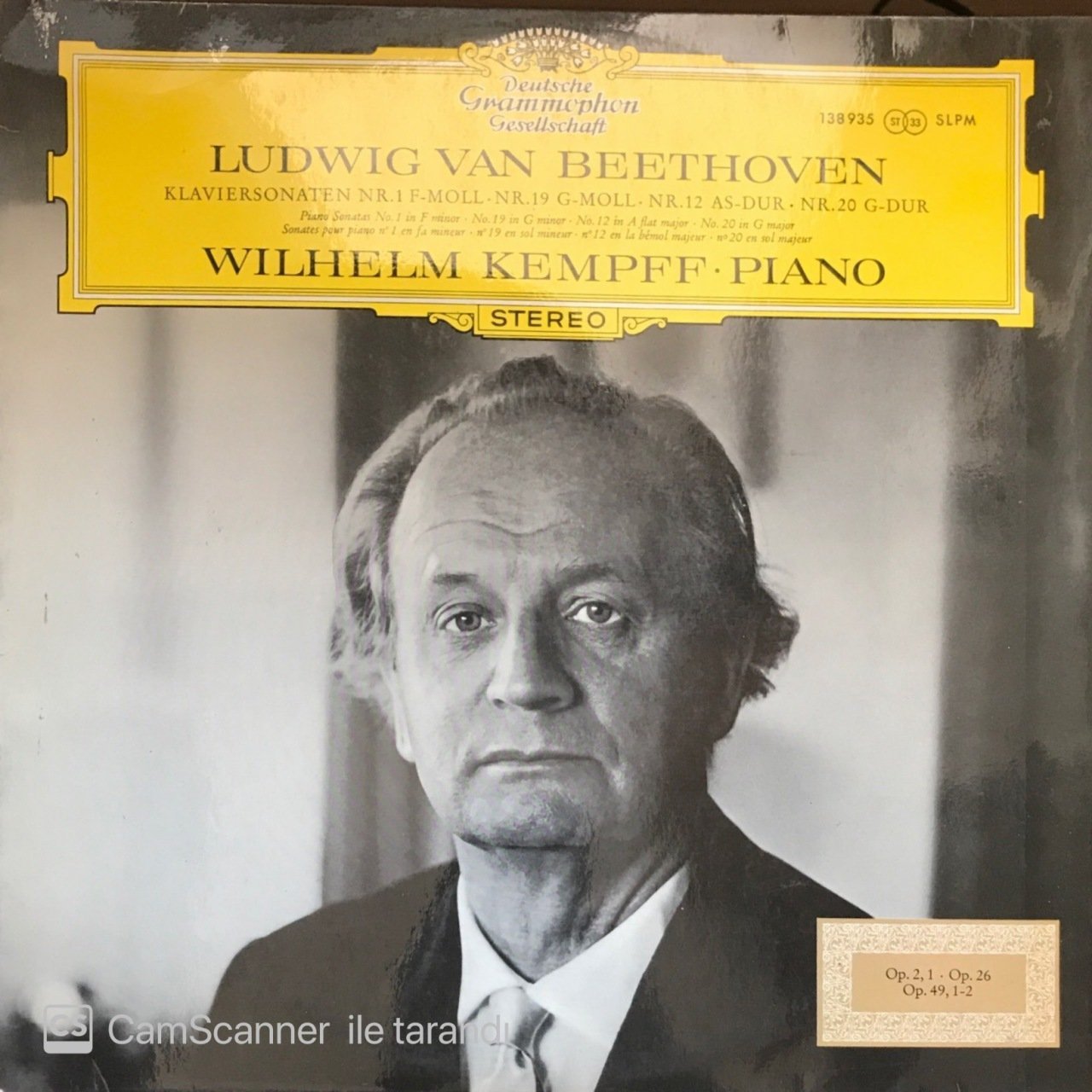 Ludwig Van Beethoven Wilhelm Kempff Piano LP