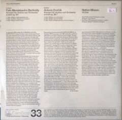 Violin - Konzerte Mendelssohn- Bartholdy Dvorak -  Nathan Milstein LP