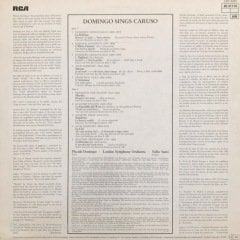 Domingo Sings Caruso London Symphony Orcehstra Nello Santi LP